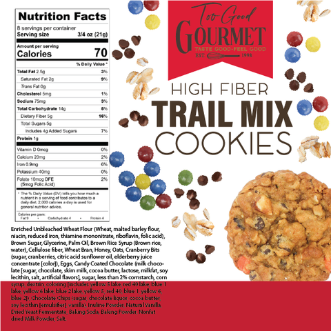 High Fiber Trail Mix Cookies