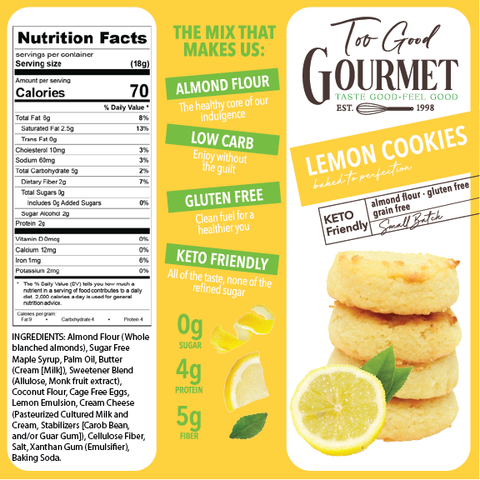 Lemon No Sugar Low Carb Cookies