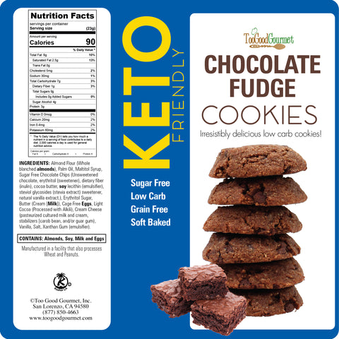 Chocolate Fudge KETO No Sugar Low Carb Cookies