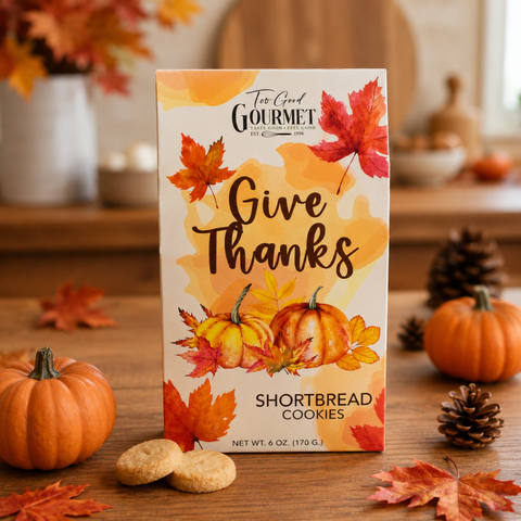"Give Thanks" Sentiment Shortbread Cookies