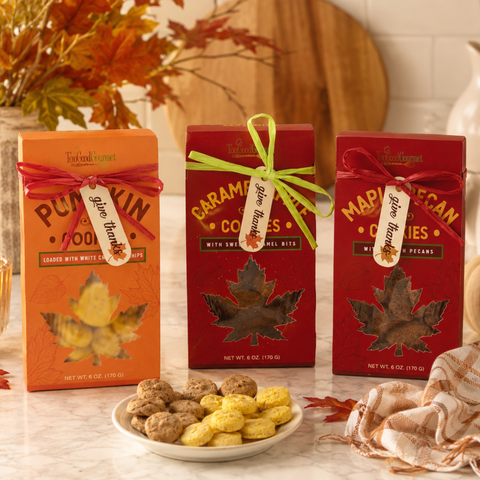 Bite Sized Fall Leaf Cookies: Caramel Apple, Pumpkin & Maple