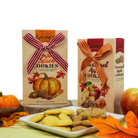 Fall Mini Bite Size Cookies - Caramel Apple & Pumpkin Spice