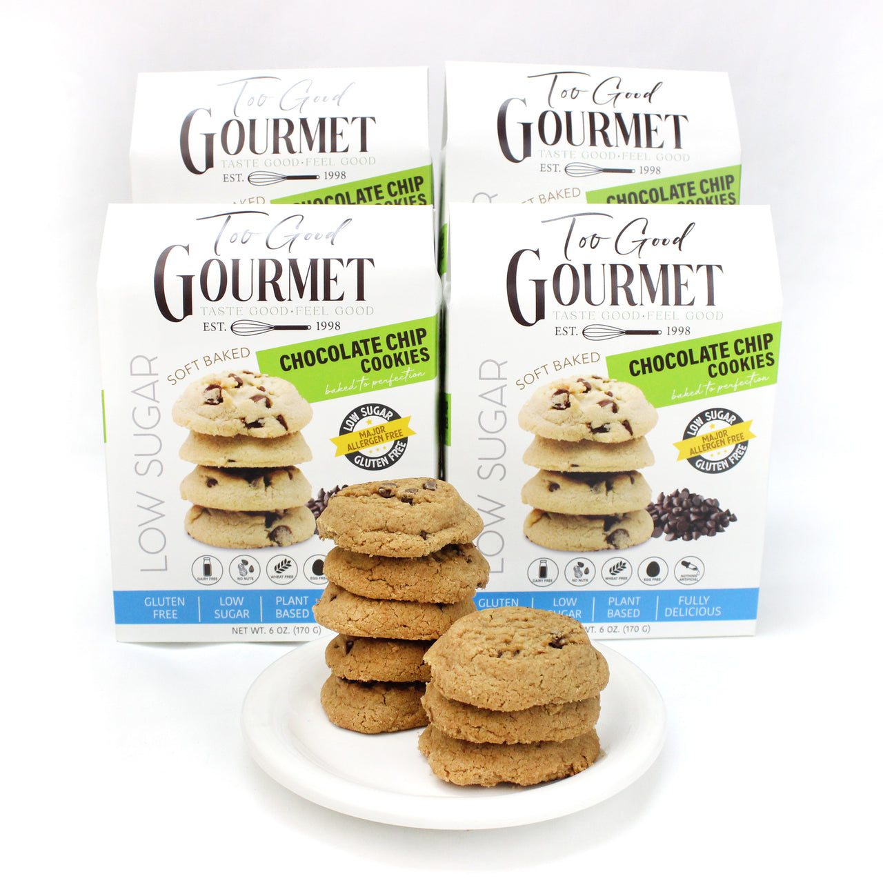 Low Sugar Chocolate Chip Cookies Too Good Gourmet