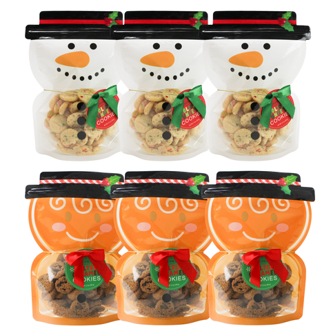 6-Pack Holiday Character Pouch Bite-Size Mini Crisp Cookies