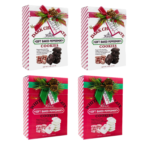 4-Pack Variety Chocolate Peppermint Enrobed Soft Batch Cookies